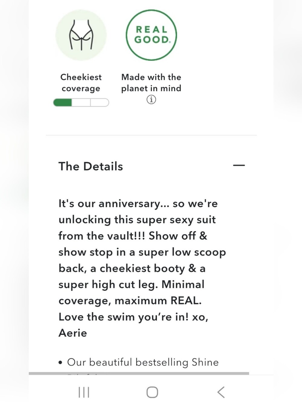 Aerie Super Scoop Cheekiest One Piece Bathing Suit. - Picture 7 of 7